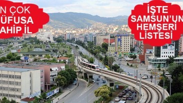 Samsun’un hemşeri haritası açıklandı