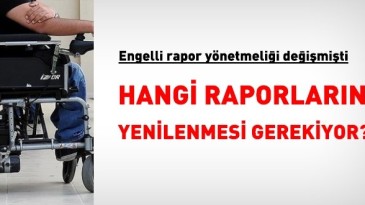 Engelli yönetmeliği değişti