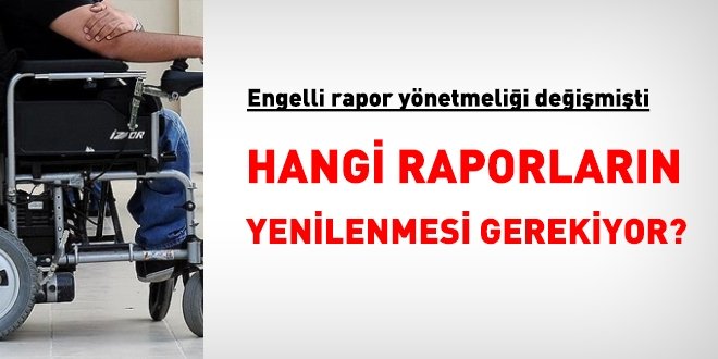 Engelli yönetmeliği değişti