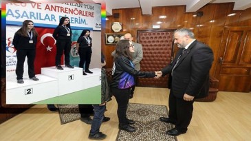 Başkan Kılıç başarılı sporcuları kabul etti