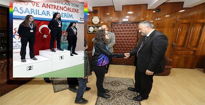 Başkan Kılıç başarılı sporcuları kabul etti