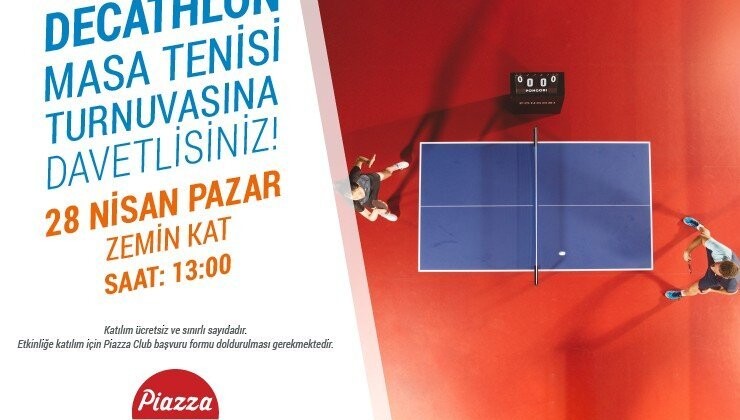Samsun Piazza’da Masa Tenisi Turnuvası