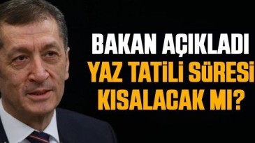 Bakan Selçuk Yeni eğitim takvimini açıkladı!