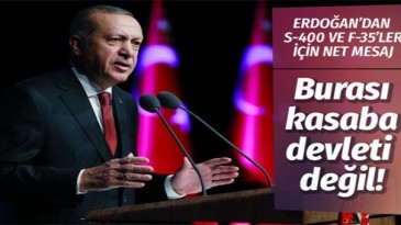 Cumhurbaşkanı Erdoğan’dan S-400 ve F-35’ler için net mesaj