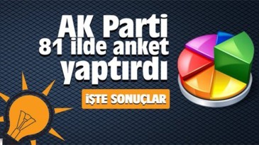 AK Parti 81 ilde anket yaptırdı!