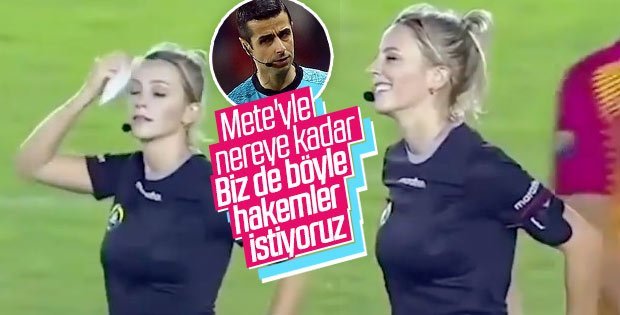 Futbolcuyu trolleyen Brezilyalı kadın hakem