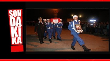 Şehit Binbaşı naaşı Samsun’a getirildi