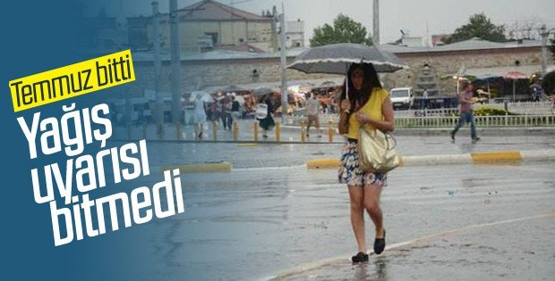 Kuvvetli yağmur uyarısı!
