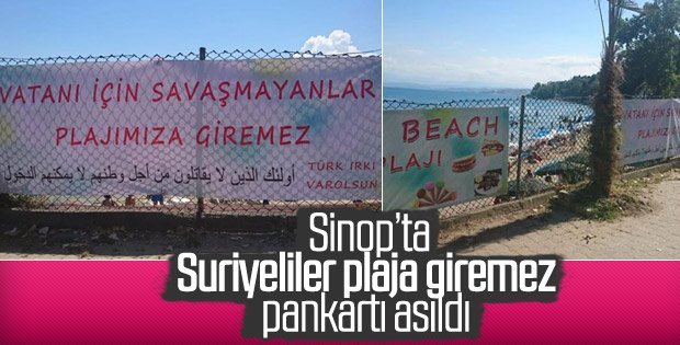 Sinop’ta Suriyelilere plaj tepkisi!