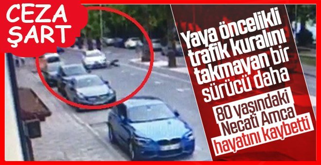 Otomobilin çarptığı yaşlı adam hayatını kaybetti!