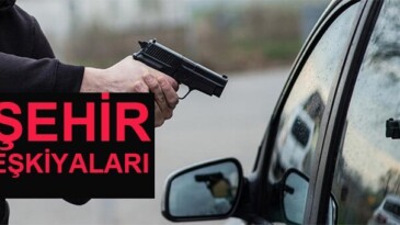 Belinde silahlı eşkıyalar… Hamile kadının aracına zarar verdiler!