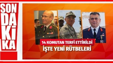 Terfi alan komutanlar açıklandı!