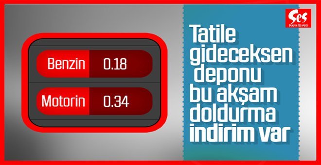Bayram öncesi akaryakıtta çifte indirim