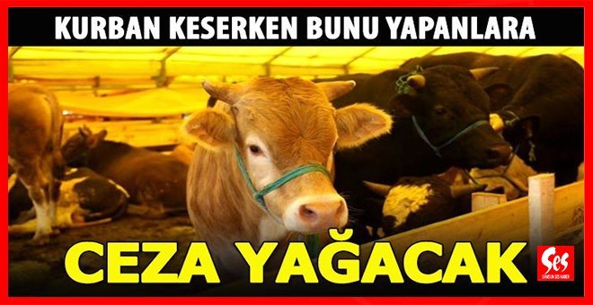 Kurban kesme kurallarına uymayanlara ceza yağacak