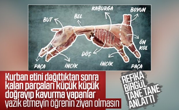 Kurban’da hayvanın etini ziyan etmemek için ipuçları