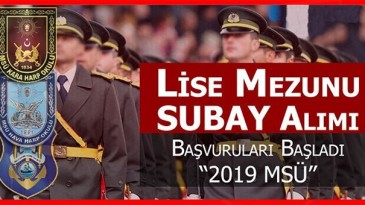 Lise Mezunu Subay Alımı Başvuruları Başladı!