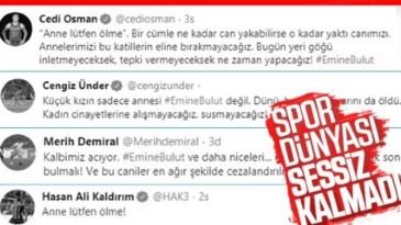 Spor camiası Emine Bulut için tek ses oldu