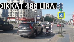 Samsun’da Sürücülere yaya geçidi ihlalinden 488’er TL Ceza kesildi