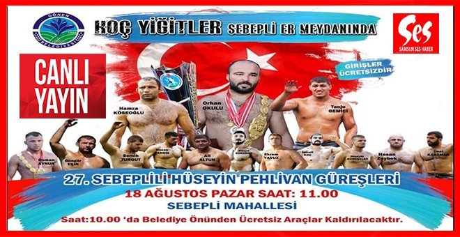 Sebeplili Hüseyin Pehlivan Yağlı Güreşleri…Tıkla canlı izle..