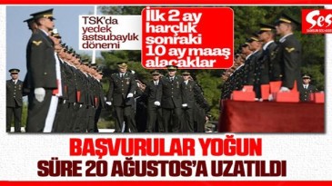 Yedek astsubay başvurularına yoğun ilgi