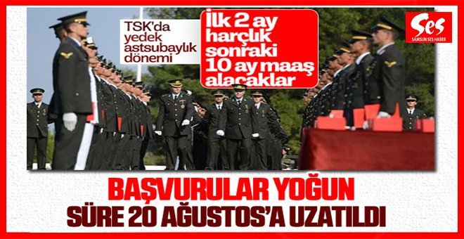 Yedek astsubay başvurularına yoğun ilgi
