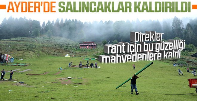 Ayder Yaylası’nda salıncak sorunu ortadan kalktı