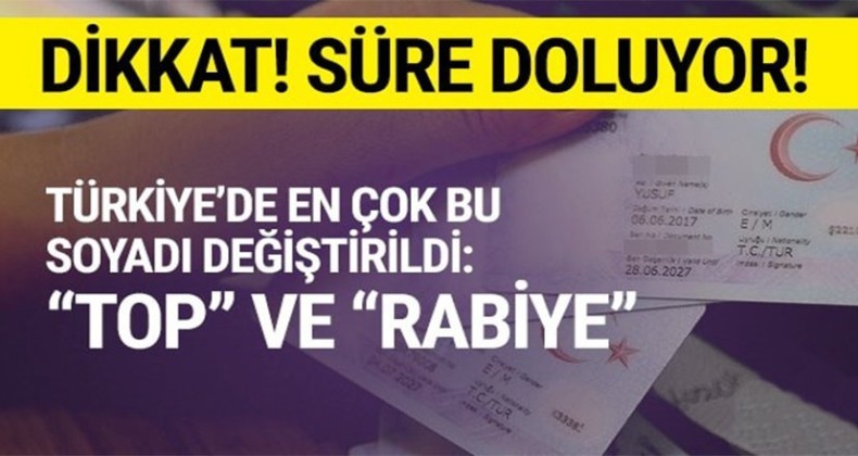 Dikkat! Soyadını değiştirmek isteyenler için 3 Kasım son tarih!