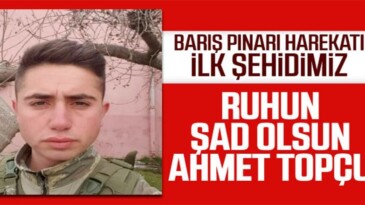 Barış Pınarı Harekatı’nda bir Mehmetçik şehit oldu