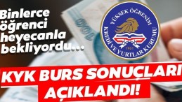 KYK burs başvuru sonuçları açıklandı!
