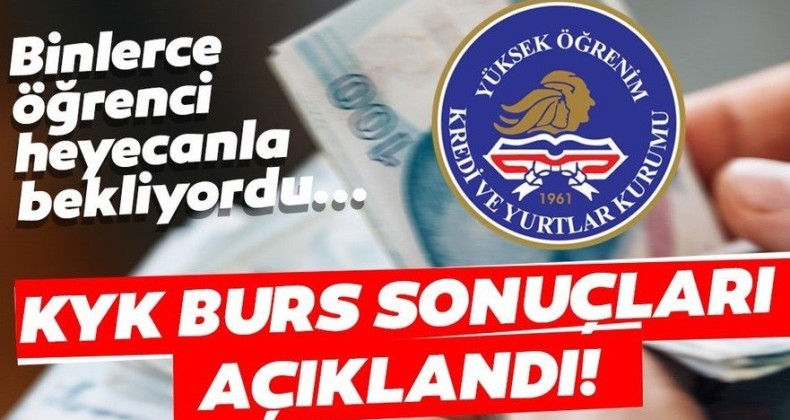 KYK burs başvuru sonuçları açıklandı!