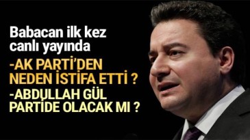 Ali Babacan ilk kez canlı yayında!