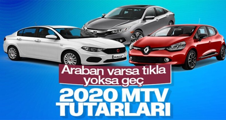2020 yılı Motorlu Taşıtlar Vergisi tutarları