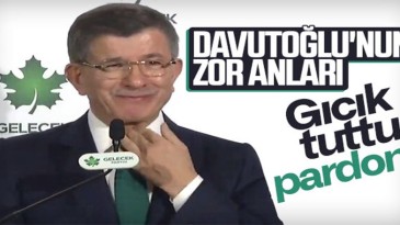 Ahmet Davutoğlu öksürmekten konuşamadı