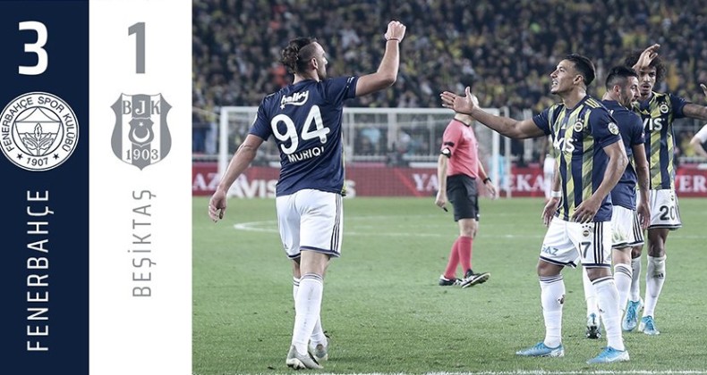 Fenerbahçe – Beşiktaş maç sonucu : 3 – 1