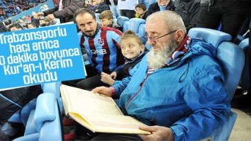 Dede, maç boyunca Trabzon’a dua ile destek verdi