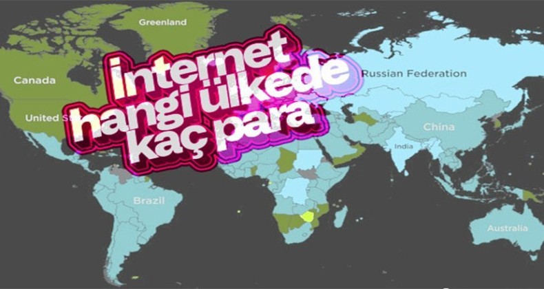 Dünya genelindeki ülkelerin internete ödediği ücretler