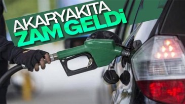 Benzin ve motorine zam geldi