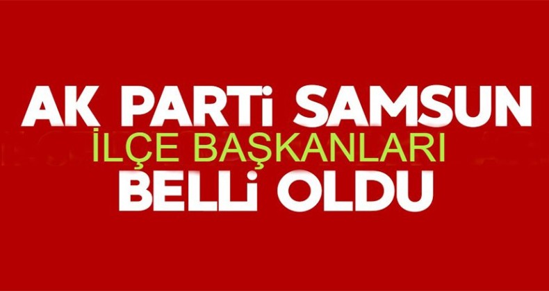 AK Parti Samsun’da iki ilçeye atama