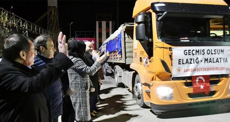 Samsun’dan yardımlar yola çıktı