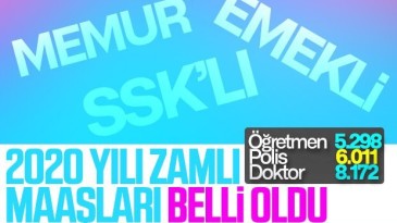 Memur ve emeklilerin 2020’de alacakları zam oranı belli oldu!
