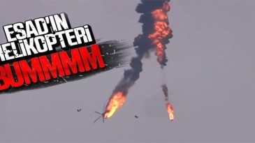 Muhalifler Rejime ait helikopteri düşürdü!