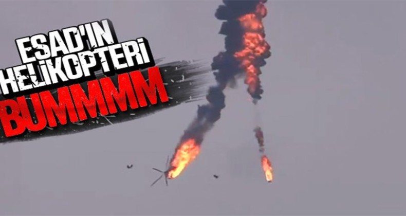 Muhalifler Rejime ait helikopteri düşürdü!