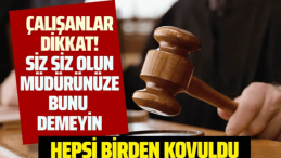 Siz siz olun müdürünüze bunu demeyin! Yargıtay 12 işçinin kovulmasına hak verdi
