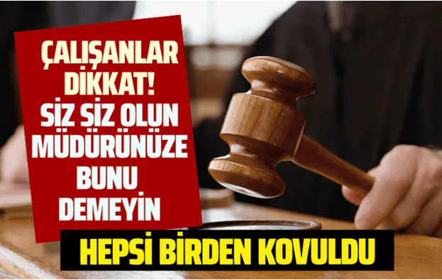 Siz siz olun müdürünüze bunu demeyin! Yargıtay 12 işçinin kovulmasına hak verdi