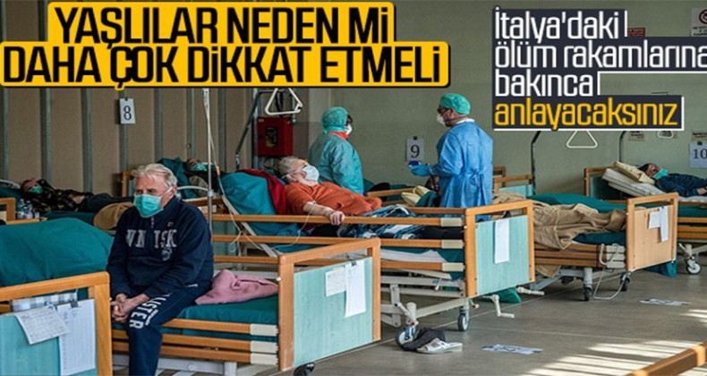 İtalya’da koronadan ölenlerin yaşa göre dağılımı