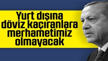 Erdoğan’dan yurt dışına döviz kaçıranlara uyarı!