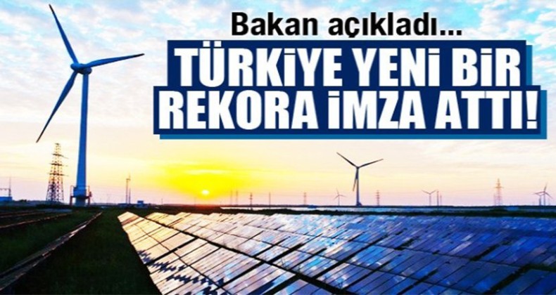 Yerli ve Yenilenebilir enerjide rekor