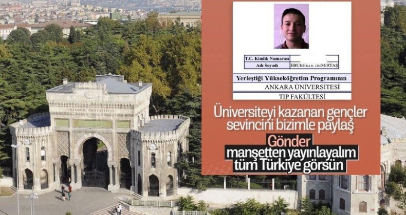 İstediği üniversiteyi kazanan gençler bize yazın yayımlayalım