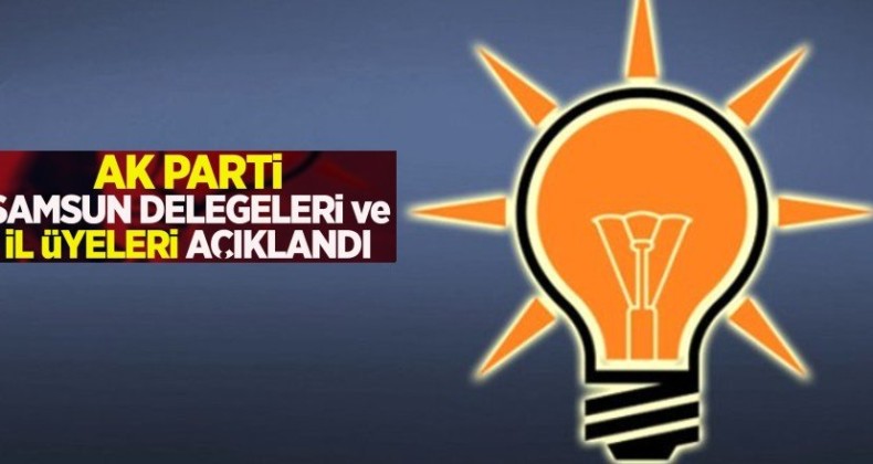 AK Parti Samsun delegeleri ve il üyeleri açıklandı