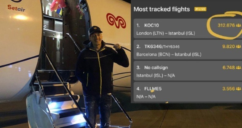 Mesut Özil’in uçağını yüzbinler takip etmiş!